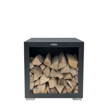 Wood Storage Black Square