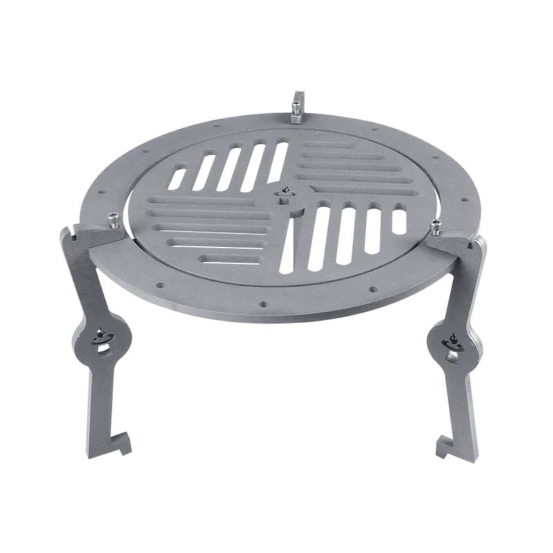 Topper-Grillaufsatz mit Grillrost und 3 Stahl-Beinen