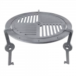 Topper-Grillaufsatz mit Grillrost und 3 Stahl-Beinen