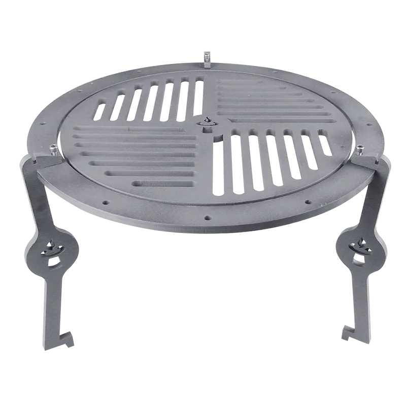 Topper-Grillaufsatz mit Grillrost und 3 Stahl-Beinen