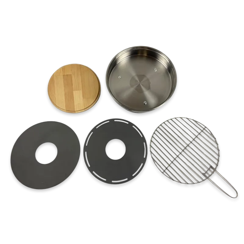5 verschiedene Zubehörteile für den Tischgrill Piccolo
